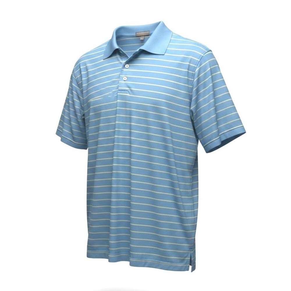 Peter Millar Summer Comfort Polo Shirt XL Blue Yellow Striped Preppy Golfcore